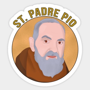 St Padre Pio Sticker